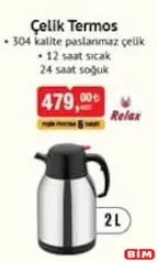 RELAX ÇELİK TERMOS 2 L RELAX ÇELİK TERMOS 2 L